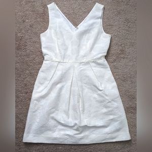 NWT J.Crew  V Neck dress White Size 8